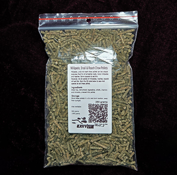 millipede, snail, roach chow, millipede food, snail food, roach food