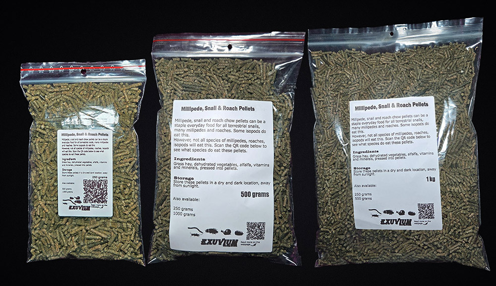 millipede, snail and roach pellets, millipede food, snail food, roach food