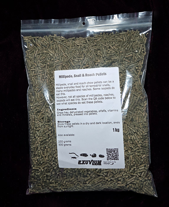 millipede, snail and roach pellets, millipede food, snail food, roach food