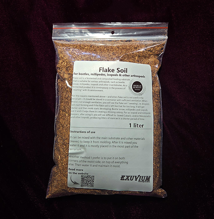 flake soil substraat te koop, voor kevers, miljoenpoten, pissebedden
